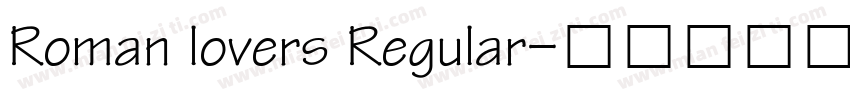 Roman lovers Regular字体转换